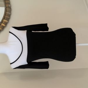Small black and white Express silky soft sweater